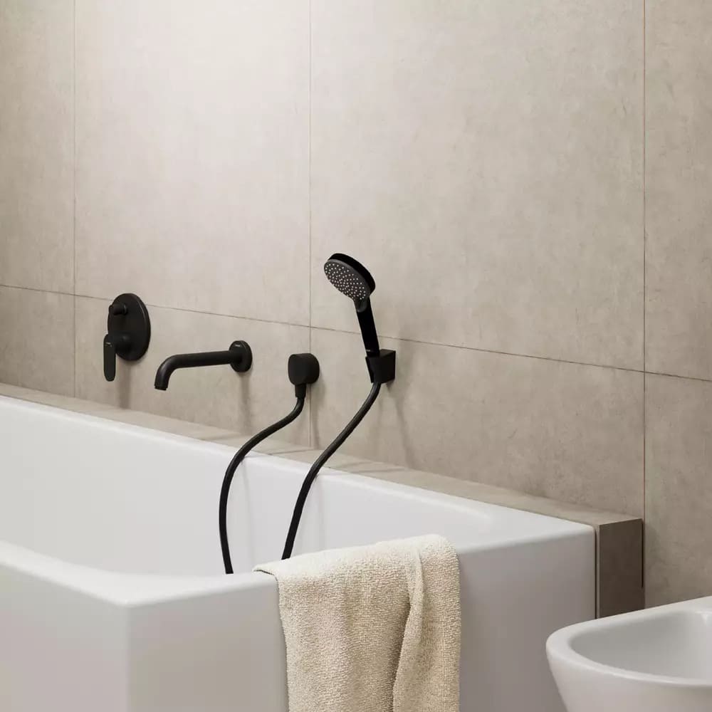 Змішувач для ванни прихованого монтажу HANSGROHE VERNIS BLEND 71466670 чорний матовий