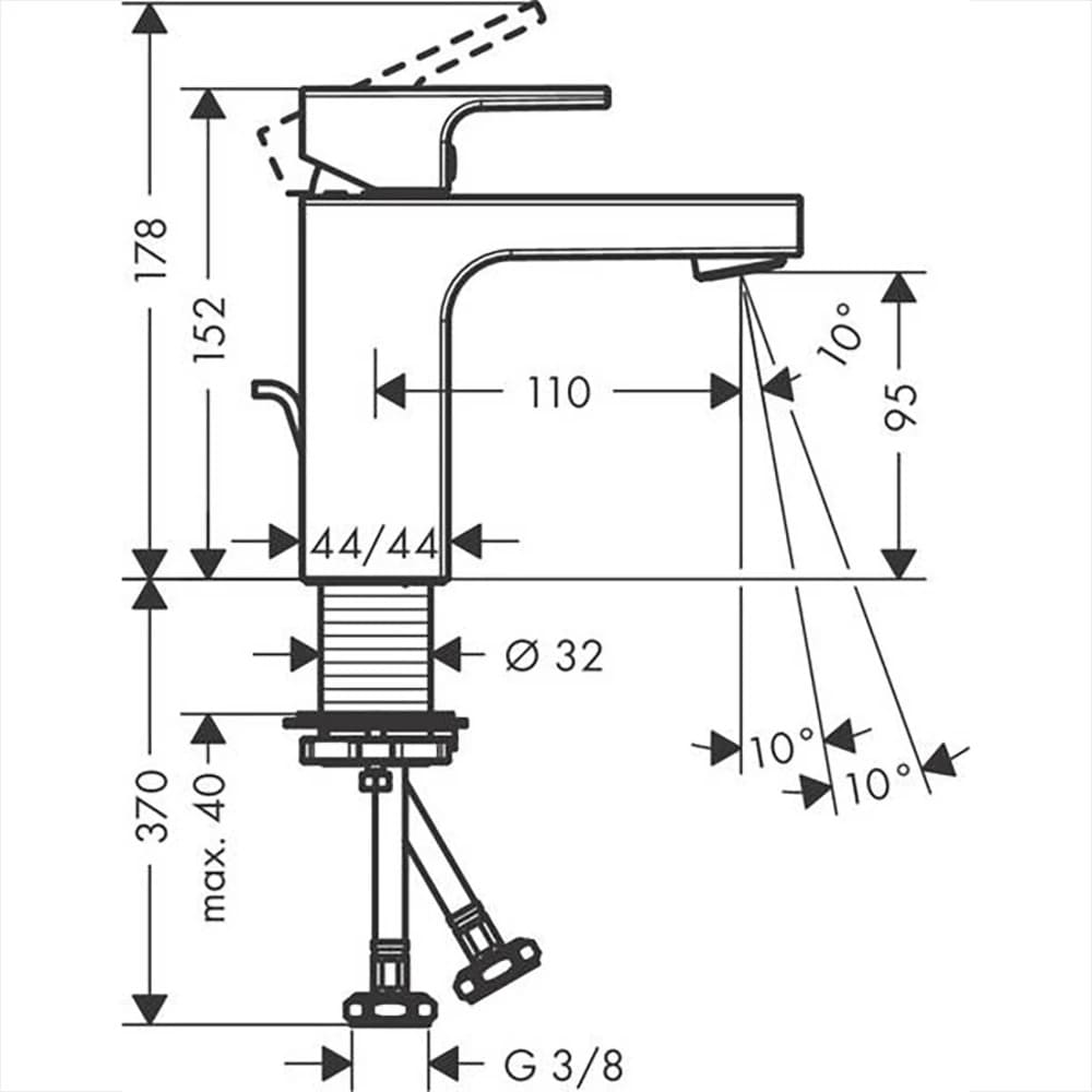 Змішувач для умивальника HANSGROHE VERNIS SHAPE 71561000