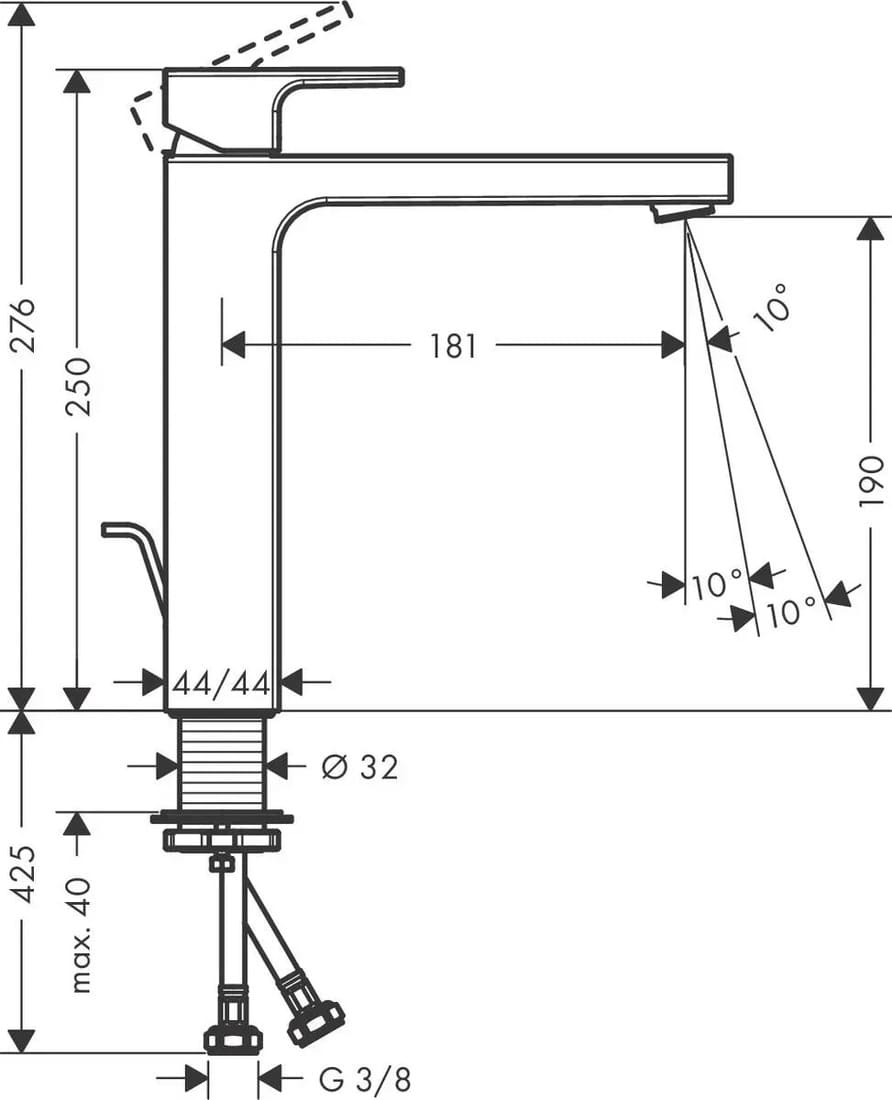 Змішувач для умивальника HANSGROHE VERNIS SHAPE 71562000