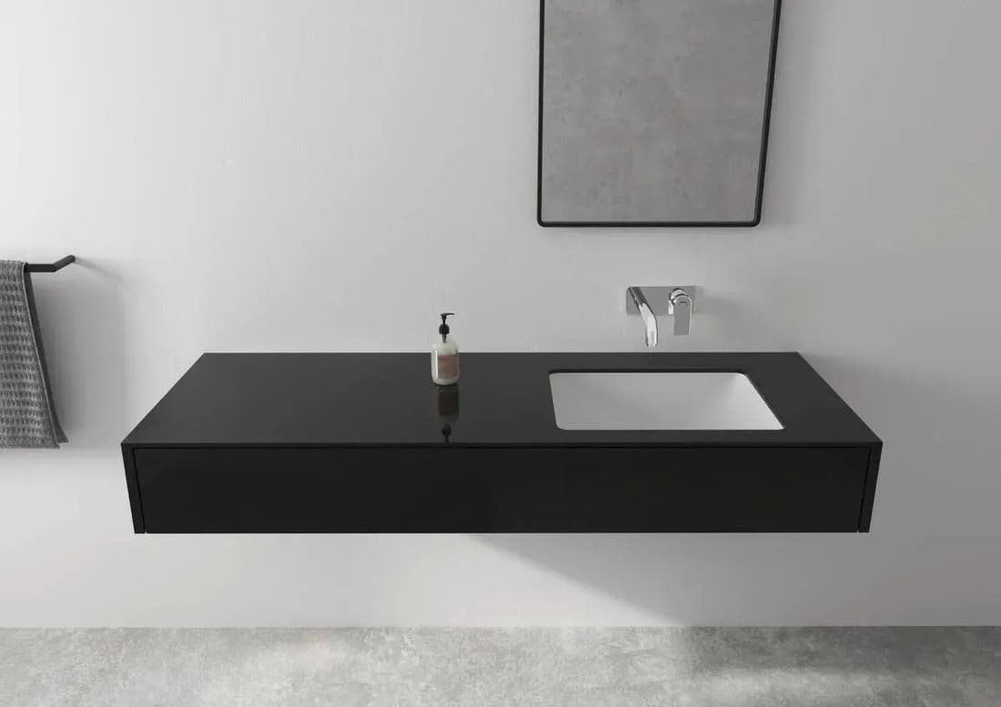 Змішувач прихованого монтажу для умивальника HANSGROHE VERNIS SHAPE 71578670 одноважільний, із зливним набором pop-up, чорний матовий