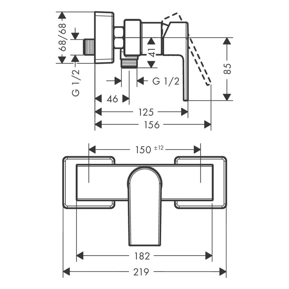 Змішувач для душу HANSGROHE VERNIS SHAPE 71650000 хром