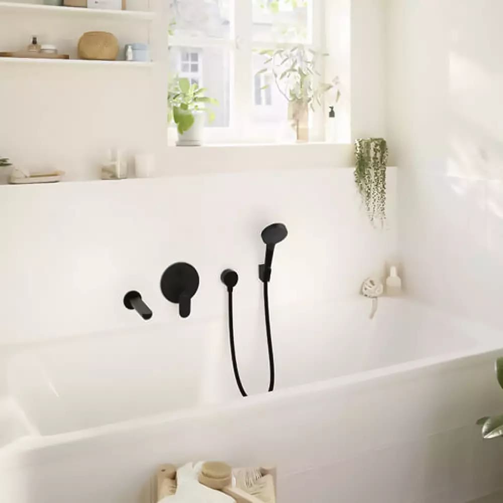 Змішувач для ванни прихованого монтажу HANSGROHE REBRIS S 72466670 чорний матовий