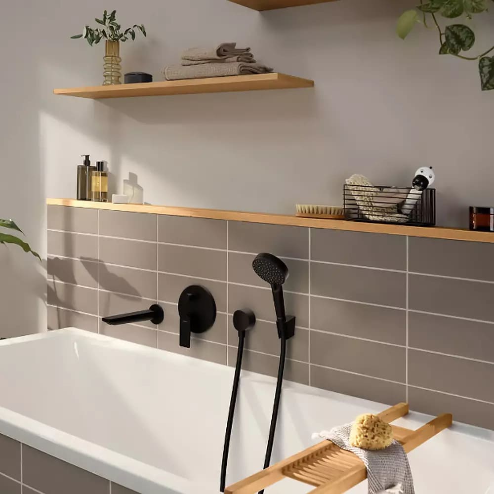 Змішувач для ванни прихованого монтажу HANSGROHE REBRIS E 72468670 чорний матовий