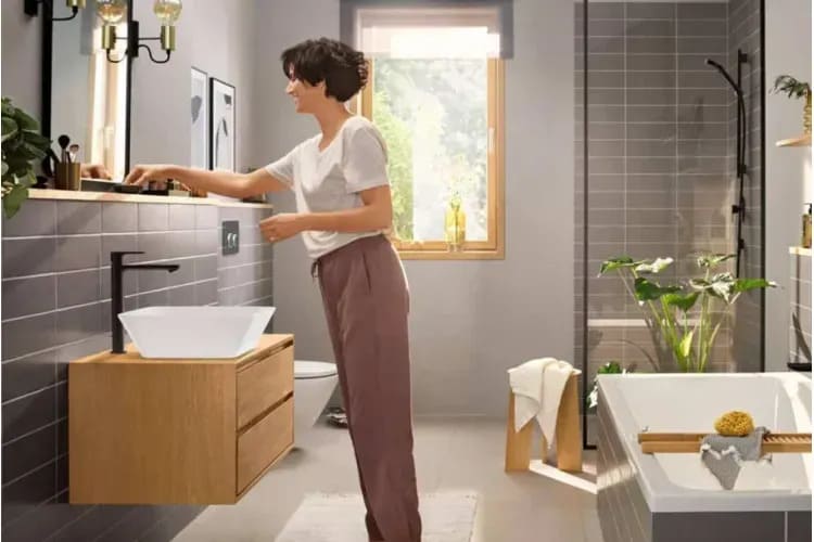 Змішувач для душу прихованого монтажу HANSGROHE REBRIS S 72667670 чорний матовий
