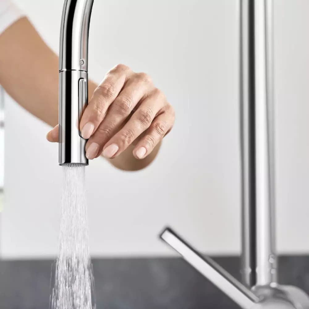 Змішувач для кухні HANSGROHE TALIS M54 72801000 одноважільний, 2jet, з висувним виливом, sBox, хром