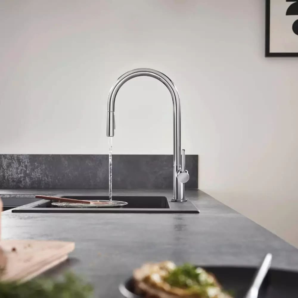 Змішувач для кухні HANSGROHE TALIS M54 72801000 одноважільний, 2jet, з висувним виливом, sBox, хром