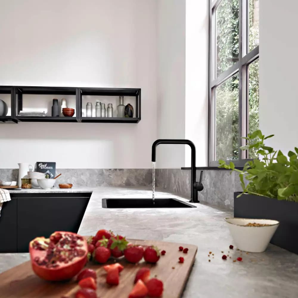 Змішувач для кухні HANSGROHE TALIS M54 72806670 одноважільний, 1jet, чорний