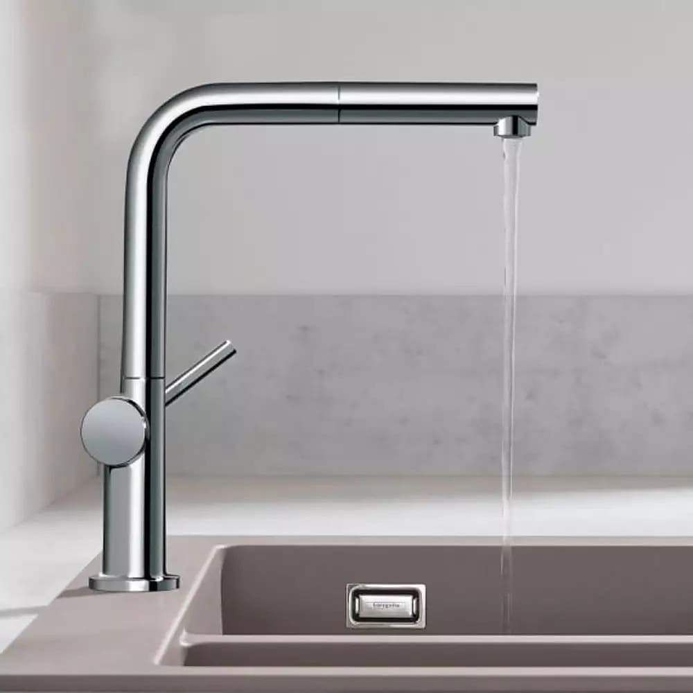 Змішувач для кухні HANSGROHE TALIS M54 72809000 одноважільний, 1jet, з висувним виливом, sBox, хром