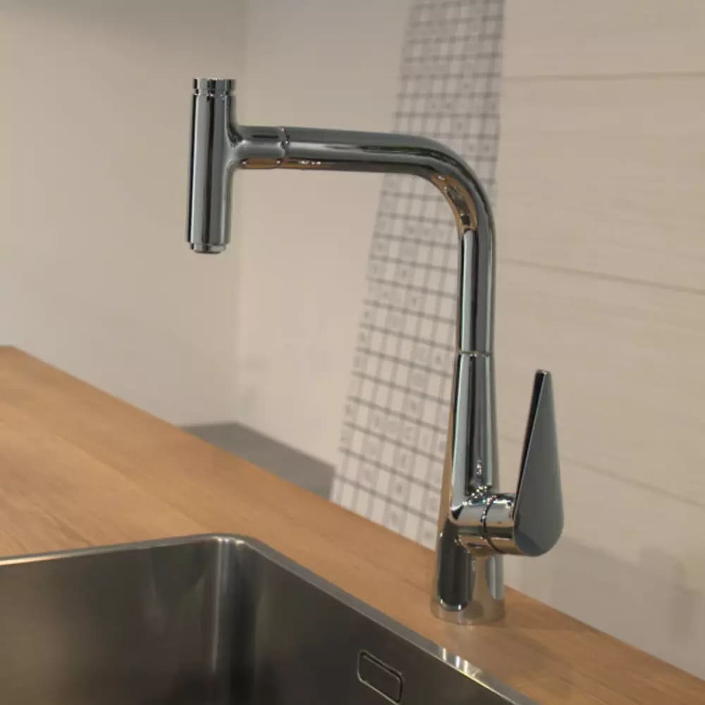 Змішувач для кухні HANSGROHE TALIS SELECT S 72821000 одноважільний, з висувним виливом, хром