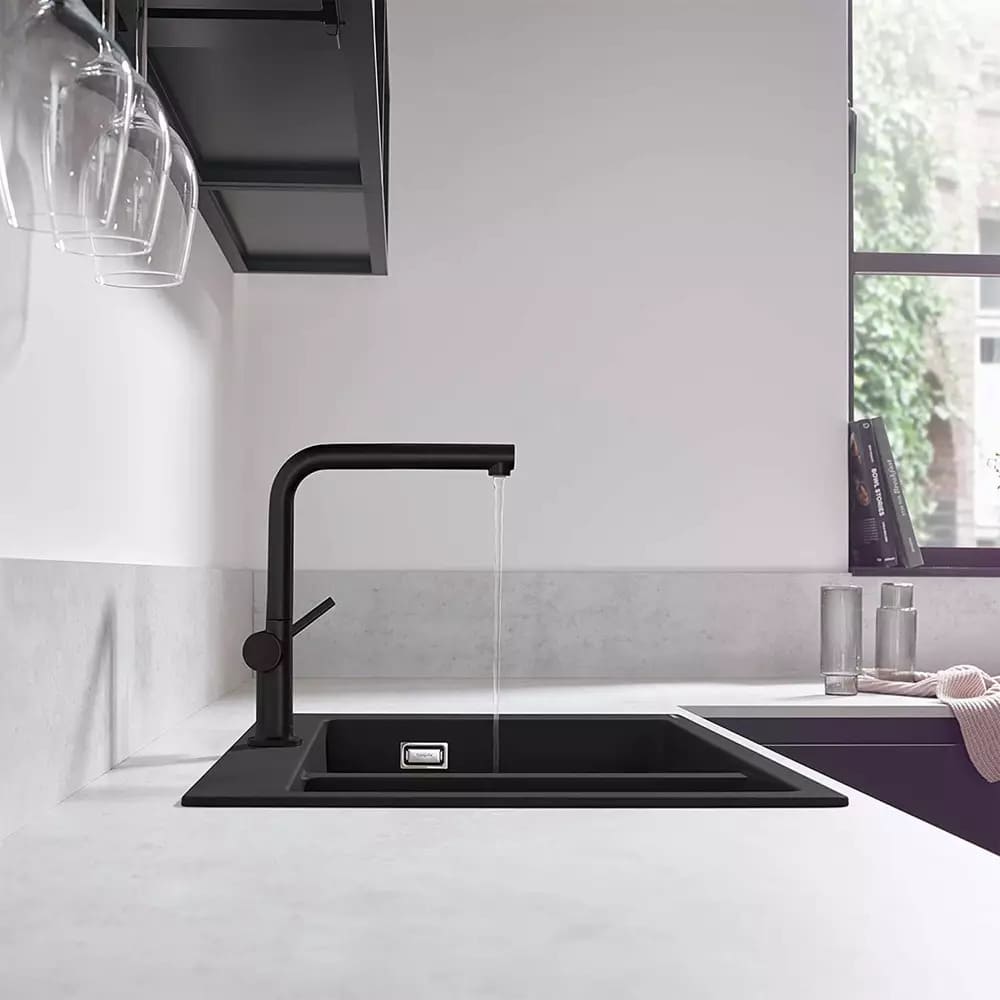 Змішувач для кухні HANSGROHE TALIS M54 72840670 одноважільний, 1jet, чорний