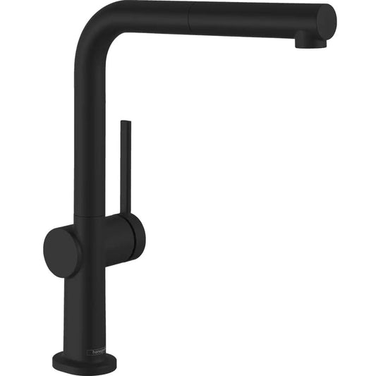 Змішувач для кухні HANSGROHE TALIS M54 72845670 одноважільний, 1jet, з висувним виливом, чорний