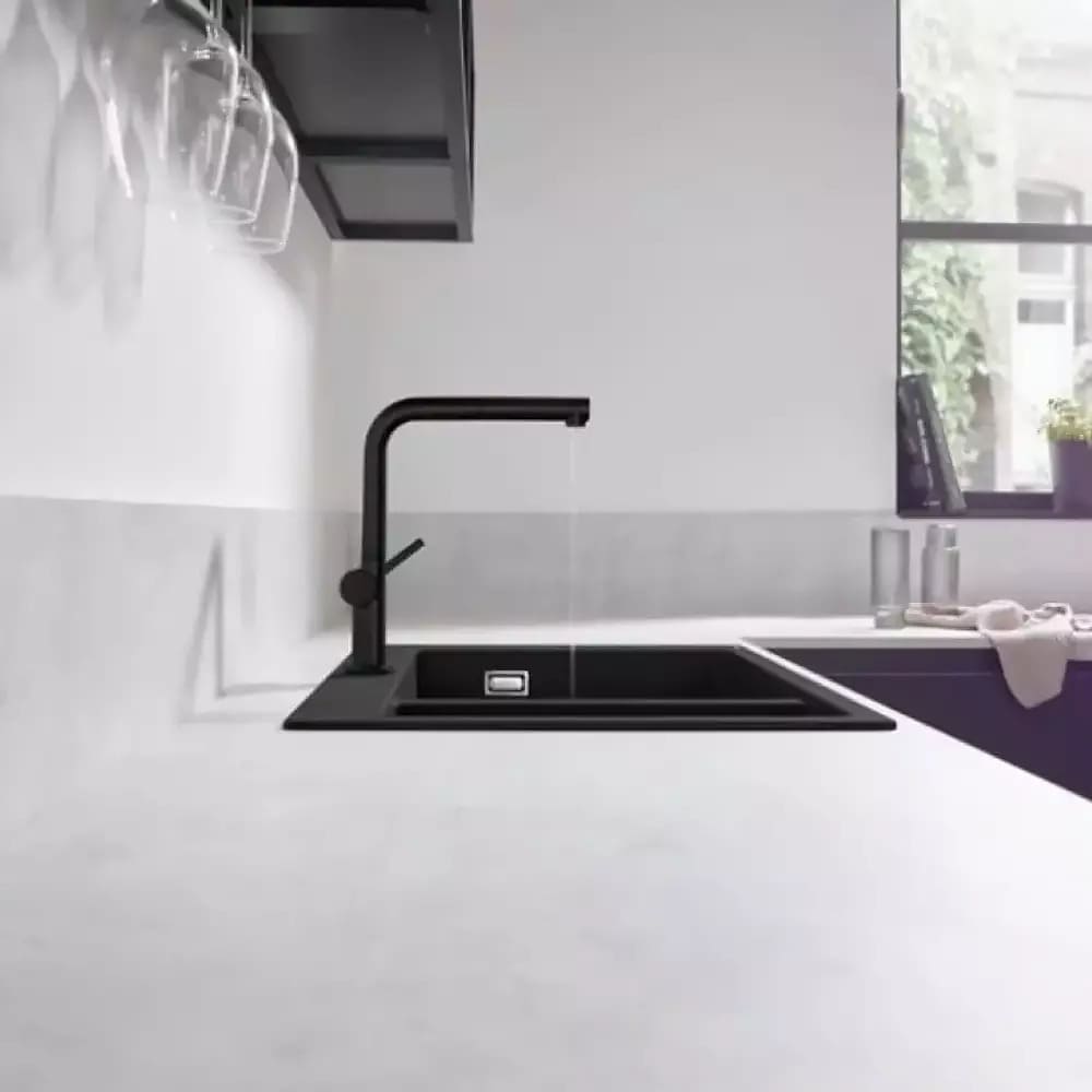 Змішувач для кухні HANSGROHE TALIS M54 72845670 одноважільний, 1jet, з висувним виливом, чорний
