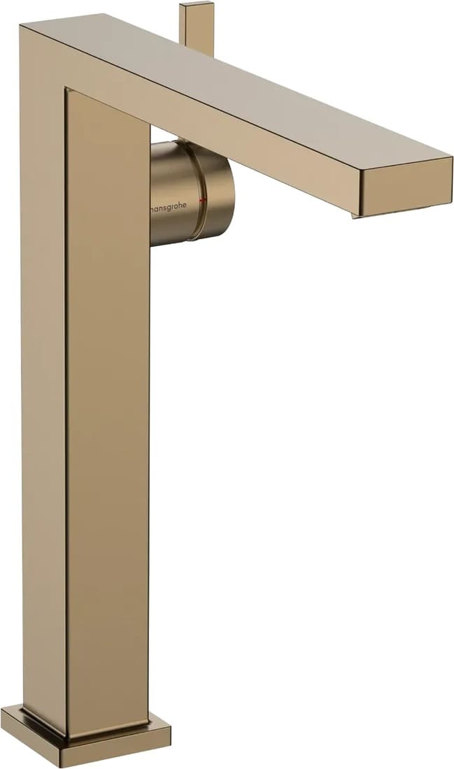 Змішувач для умивальника HANSGROHE TECTURIS E 73070140 одноважільний, CoolStart, push-open, золотий матовий