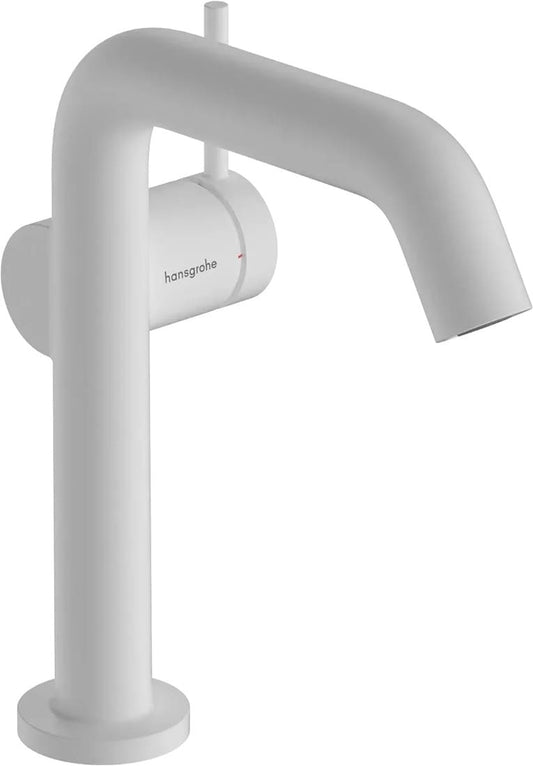 Змішувач для умивальника HANSGROHE TECTURIS S 73340700 одноважільний, CoolStart, push-open, EcoSmart+, білий матовий