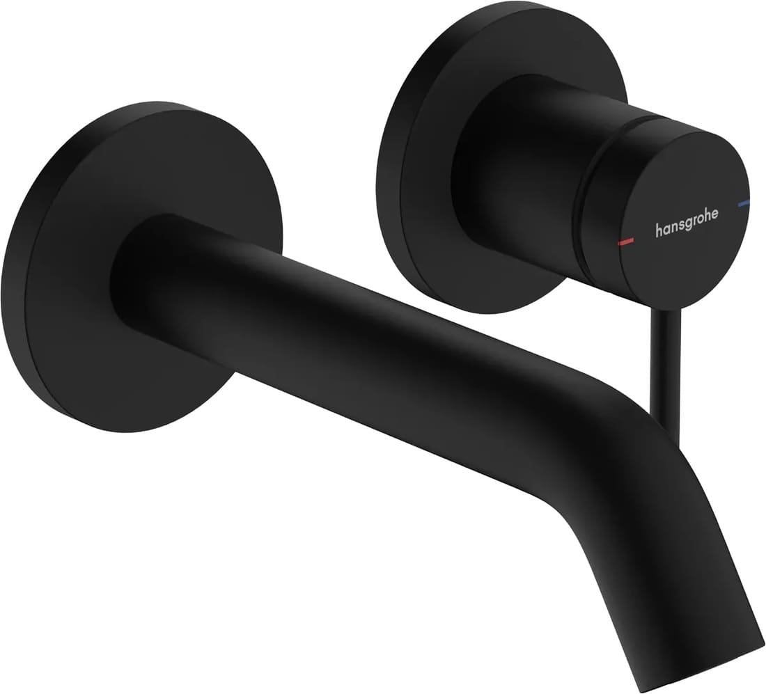 Змішувач прихованого монтажу для умивальника прихованого монтажу HANSGROHE TECTURIS 73350670 на 2 отвори, одноважільний, чорний матовий
