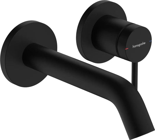 Змішувач прихованого монтажу для умивальника прихованого монтажу HANSGROHE TECTURIS 73350670 на 2 отвори, одноважільний, чорний матовий