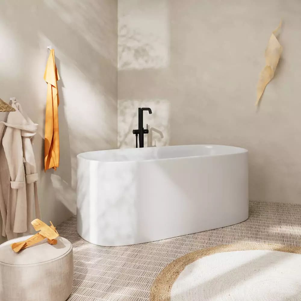 Змішувач для ванни підлоговий HANSGROHE TECTURIS 73440670 чорний матовий