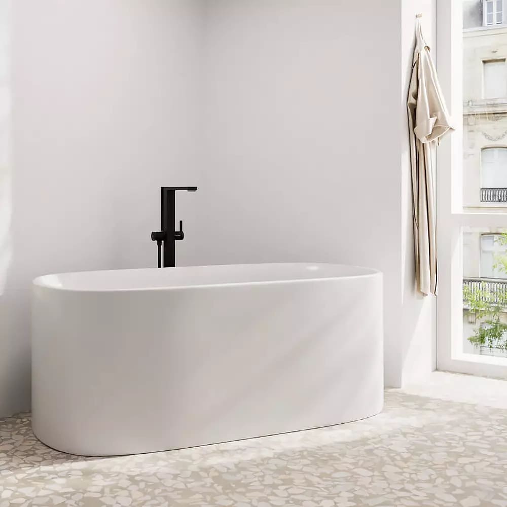 Змішувач для ванни підлоговий HANSGROHE TECTURIS 73445670 чорний матовий