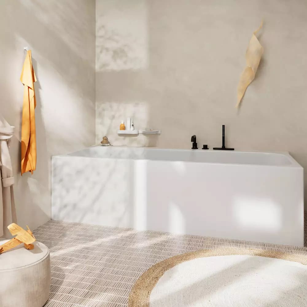 Змішувач для ванни на борт HANSGROHE TECTURIS 73447670 3 отвори, чорний матовий