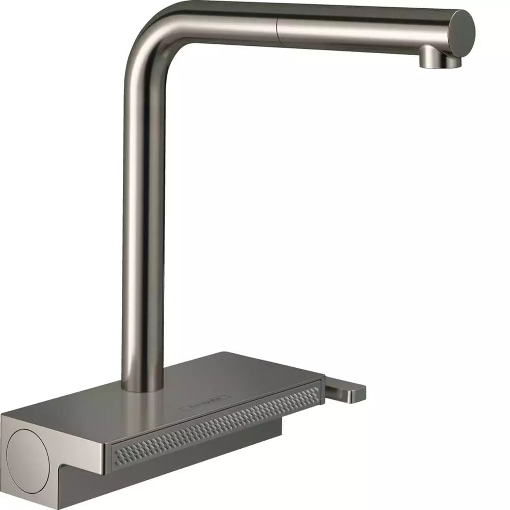 Змішувач для кухні HANSGROHE AQUNO SELECT 73830800 одноважільний, 2jet, з висувним виливом, sBox, сталевий