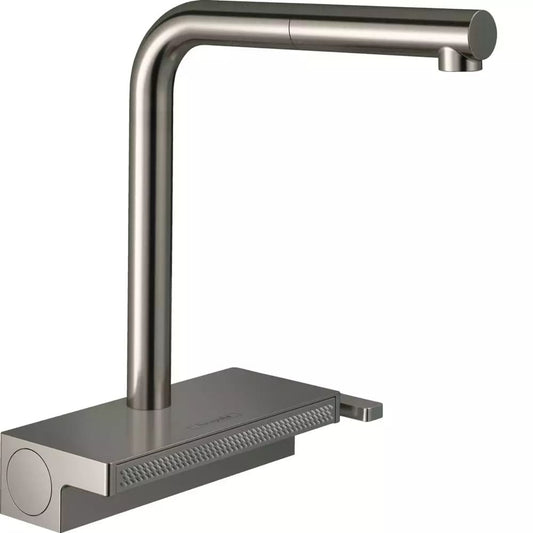 Змішувач для кухні HANSGROHE AQUNO SELECT 73830800 одноважільний, 2jet, з висувним виливом, sBox, сталевий