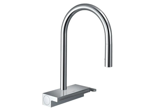 Змішувач для кухні HANSGROHE AQUNO SELECT 73837000 одноважільний, 3jet, з висувним виливом, хром