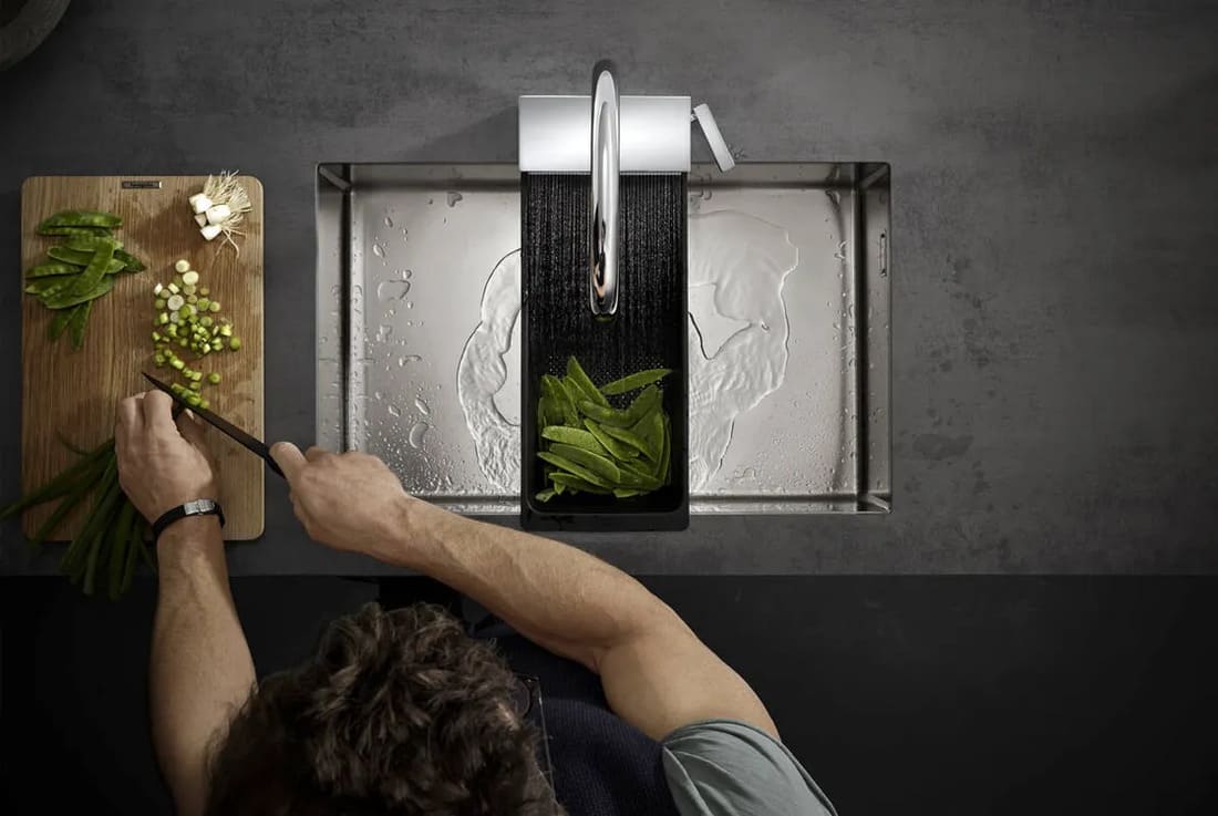 Змішувач для кухні HANSGROHE AQUNO SELECT 73837000 одноважільний, 3jet, з висувним виливом, хром