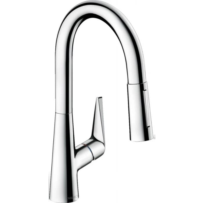 Змішувач для кухні HANSGROHE TALIS 73850000 одноважільний, 2jet, з висувним виливом, sBox, хром