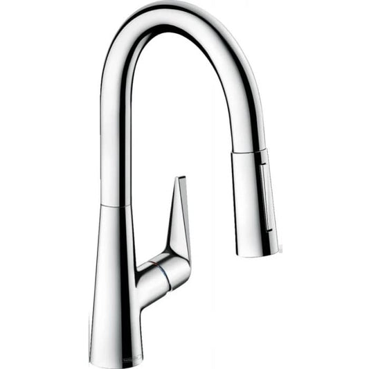 Змішувач для кухні HANSGROHE TALIS 73850000 одноважільний, 2jet, з висувним виливом, sBox, хром