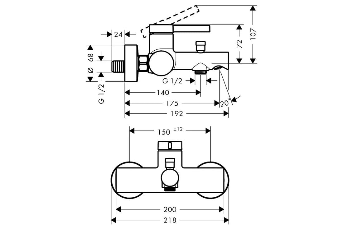 Змішувач для ванни HANSGROHE ZESIS 74420000 хром