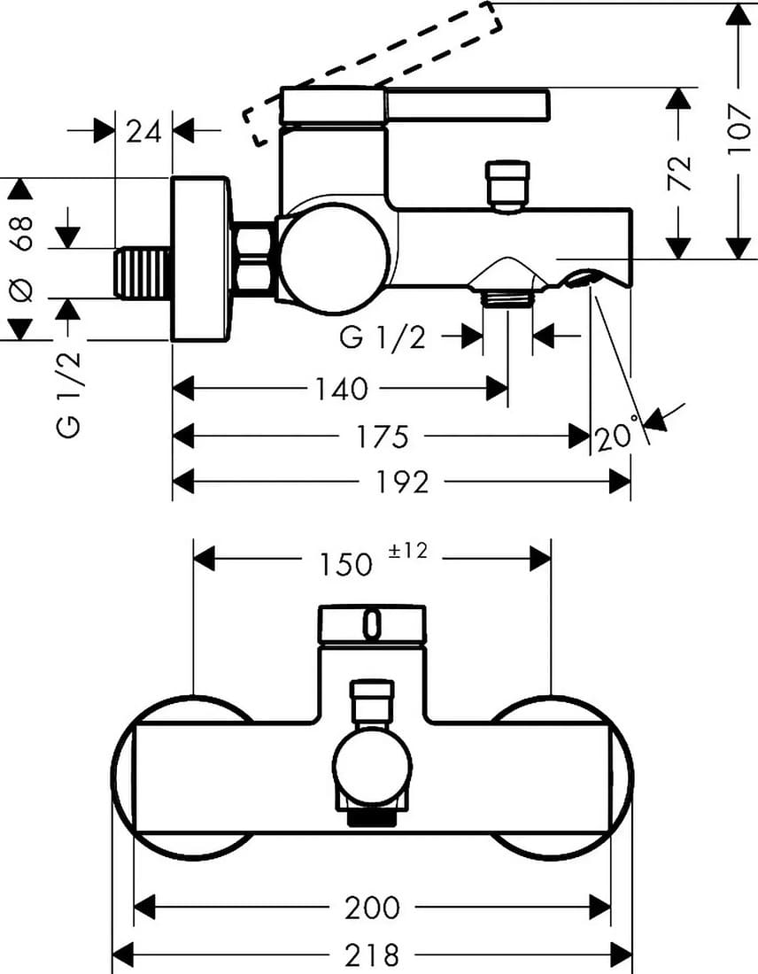 Змішувач для ванни HANSGROHE ZESIS 74420670 чорний матовий