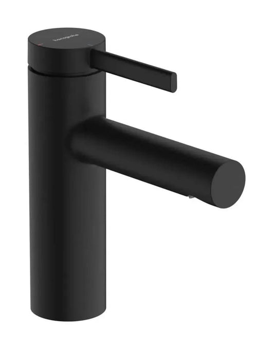 Змішувач для умивальника HANSGROHE ZESIS S 74720670 одноважільний, CoolStart зі зливним гарнітуром, чорний матовий