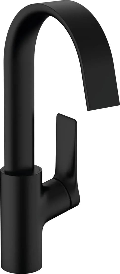 Змішувач для умивальника HANSGROHE VIVENIS 75030670 зі зливним гарнітуром, чорний матовий