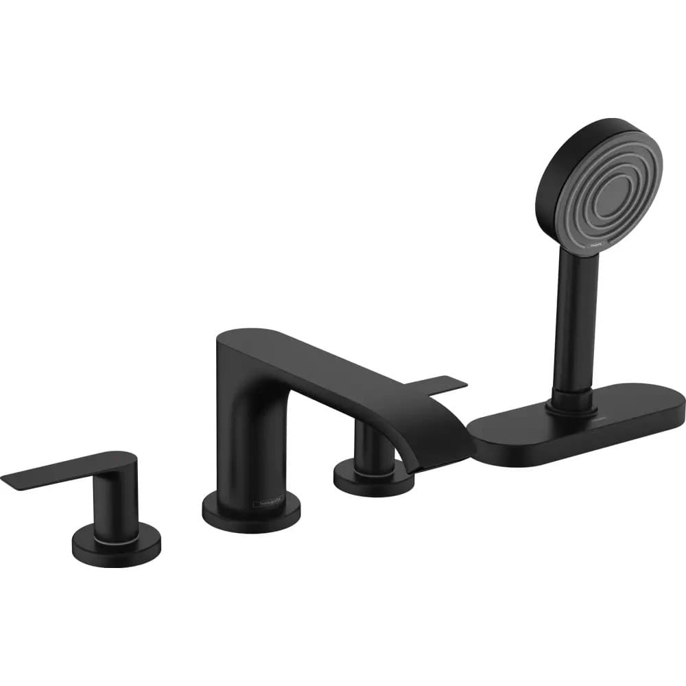 Змішувач для ванни на борт HANSGROHE VIVENIS 75444670 на 4 отвори, sBox, чорний матовий