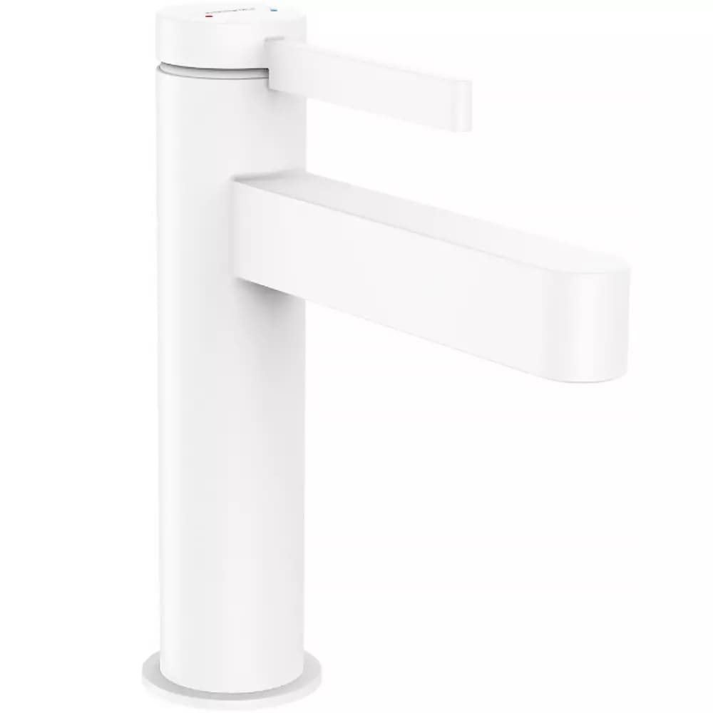 Змішувач для умивальника HANSGROHE FINORIS 76020700 с донним клапаном Push Open, білий матовий
