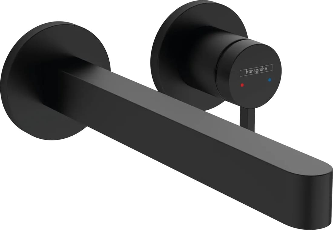 Змішувач прихованого монтажу для умивальника HANSGROHE FINORIS 76050670 на 2 отвори, чорний матовий