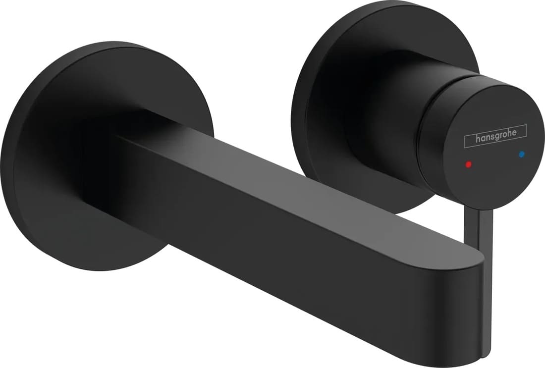 Змішувач прихованого монтажу для умивальника HANSGROHE FINORIS 76051670 на 2 отвори, чорний матовий