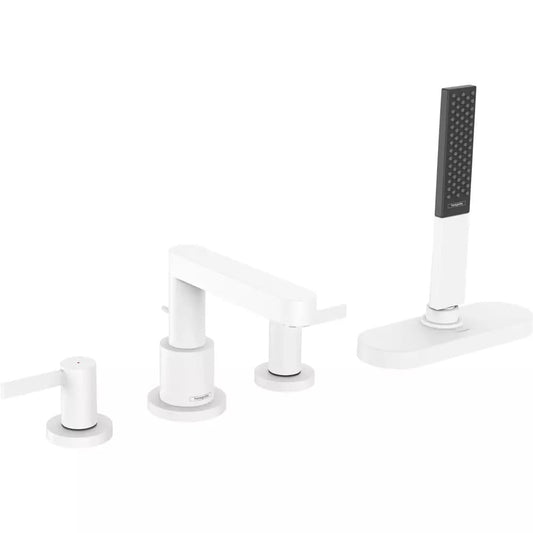 Змішувач для ванни на борт HANSGROHE FINORIS 76444700 на 4 отвори, білий