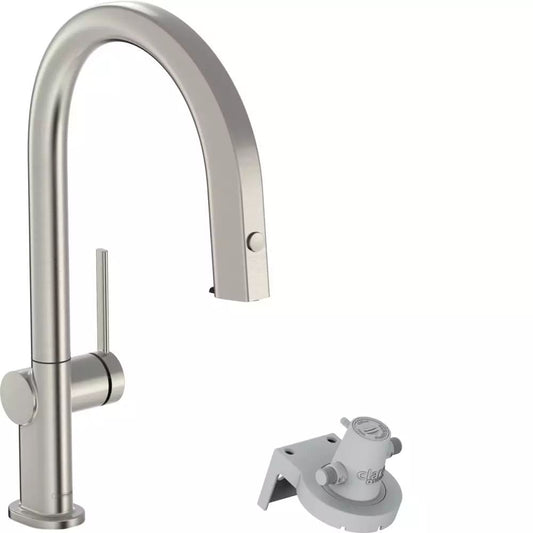 Змішувач для кухні HANSGROHE AQITTURA M91 76803800 1jet, з висувним виливом,сталевий