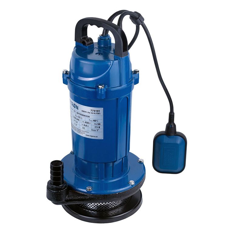 Насос дренажний 0.75кВт Hmax 32м Qmax 80л/хв Wetron QDX1.5w-32-0.75F (773198)