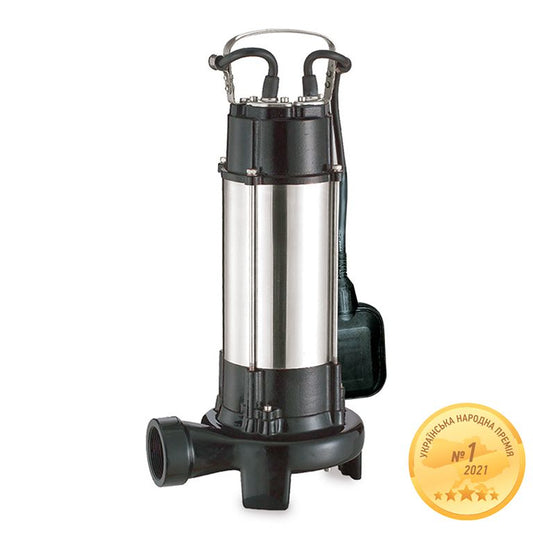 Насос каналізаційний 1.8кВт Hmax 10м Qmax 400л/хв (з ножем) Aquatica V1800DF (773334)