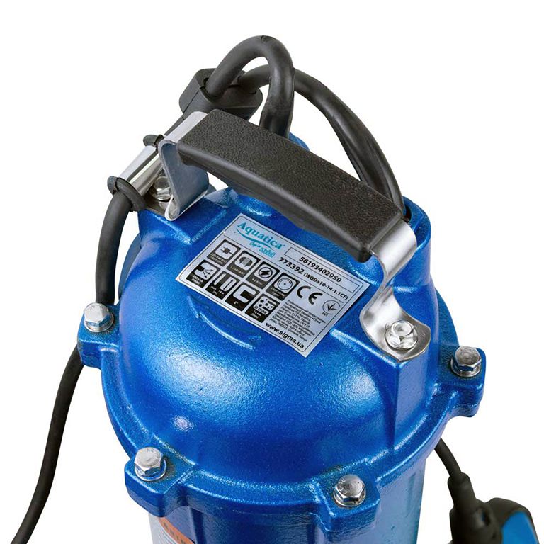 Насос каналізаційний 1.1кВт Hmax 14м Qmax 340л/хв з ножем Aquatica mid WQDa10-14-1.1CF (773392)