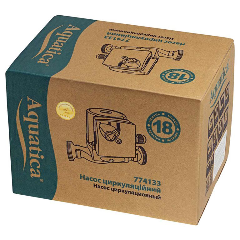 Насос циркуляційний Aquatica 774133 (GPD25-6S/130) 100Вт Hmax 6м Qmax 75л/хв Ø1½" 130мм + гайки Ø1"