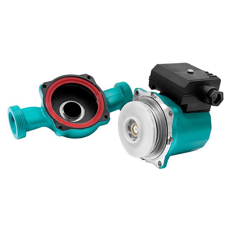Насос циркуляційний Wetron 774312 (LPS25-4/180G) 75Вт Hmax 4м Qmax 40л/хв Ø1½" 180мм зел + гайки Ø1"