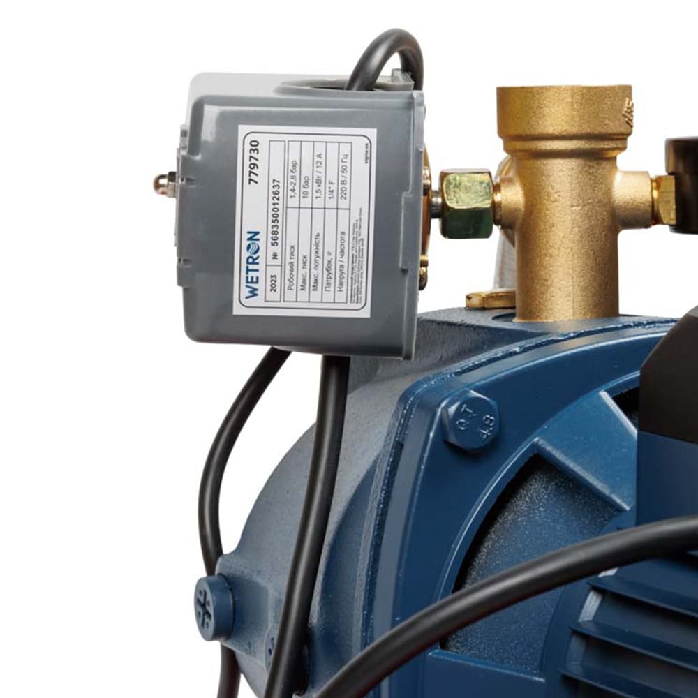 Насосна станція Wetron JSW15M/50UA (775035/50) 1.1кВт Hmax 45м Qmax 85л/хв 50л