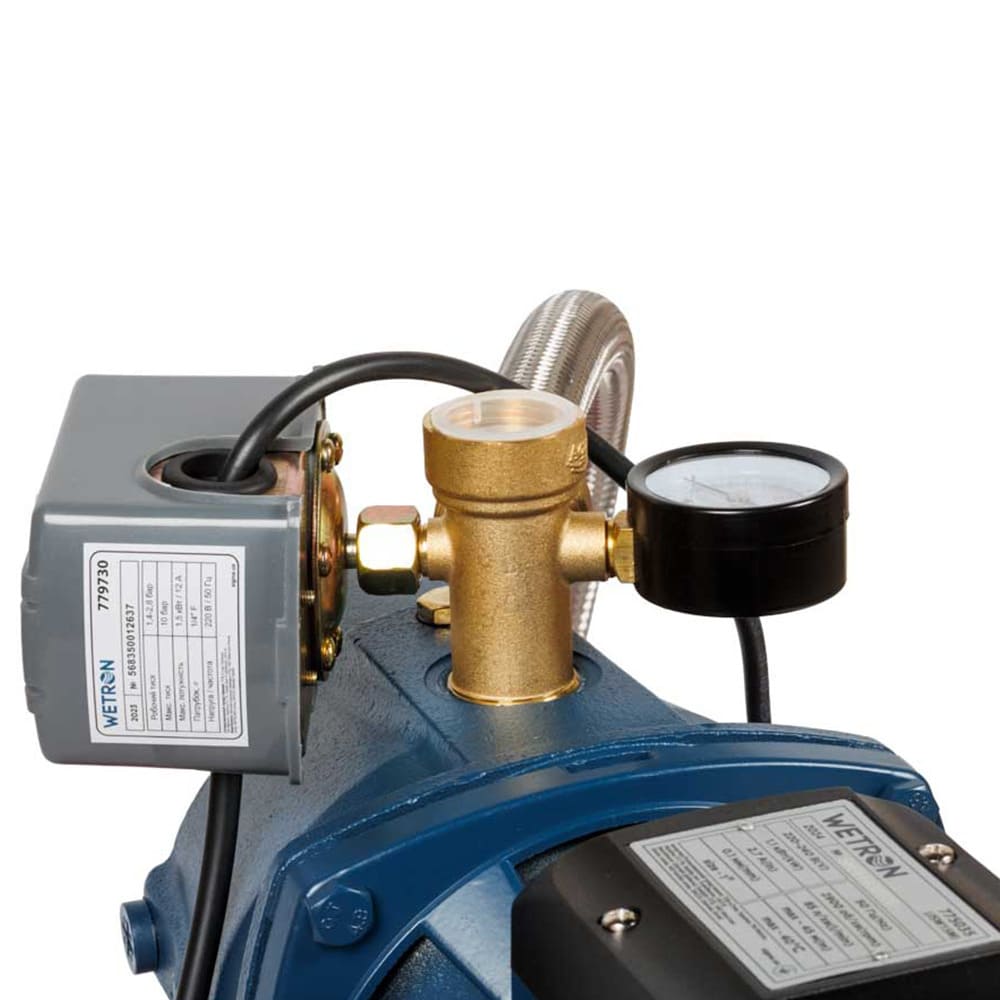 Насосна станція Wetron JSW15M/50UA (775035/50) 1.1кВт Hmax 45м Qmax 85л/хв 50л