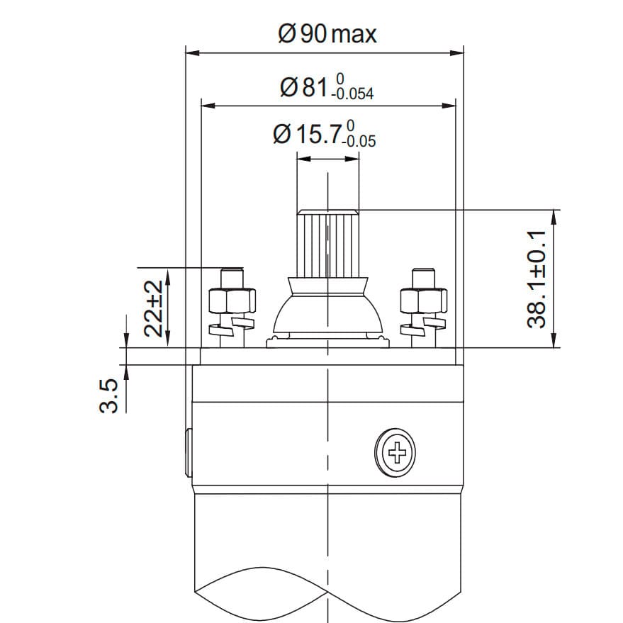Насос Dongyin 777112 Відцентровий 0.37кВт H 45(36)м Q 80(50)л/хв Ø94мм (3.5SDm3/8)