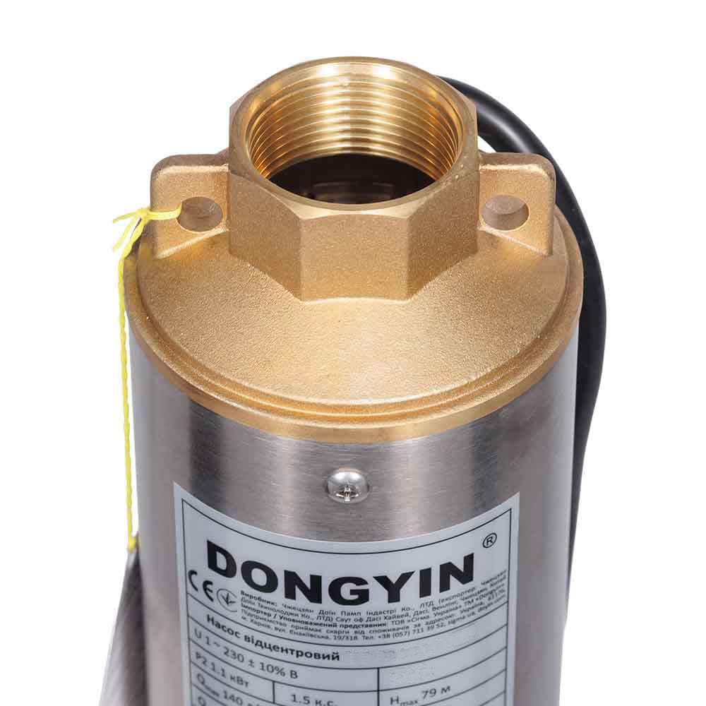 Насос Dongyin 777141 Відцентровий 0.75кВт H 58(38)м Q 140(100)л/хв Ø102мм (4SDm6/8)
