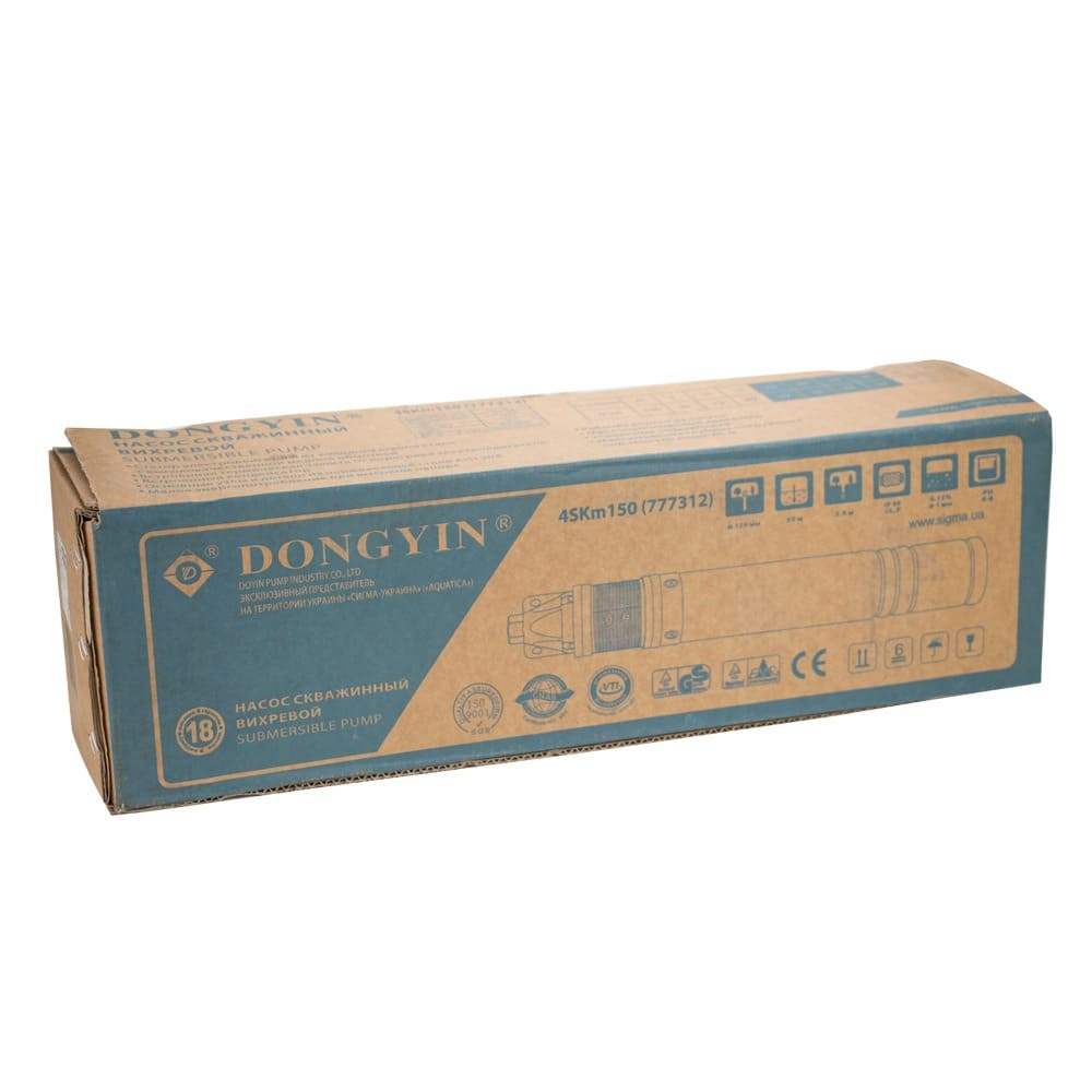 Насос Dongyin 777312 вихровий 1.1кВт H 100(38)м Q 45(30)л/хвØ96мм (4SKm150)