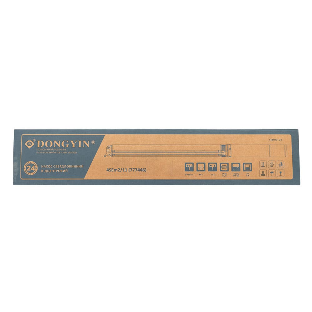 Насос Dongyin 777446 Відцентровий 0.55кВт H 77(63)м Q 55(30)л/хв Ø102мм 45м кабелю (4SEm2/11)